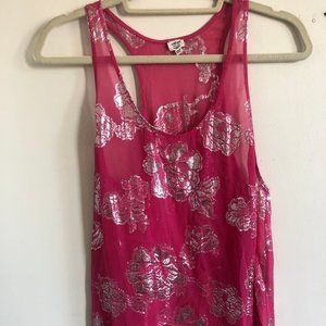 ARTIZIA WILFRED PINK SPARKLY SILK TOP